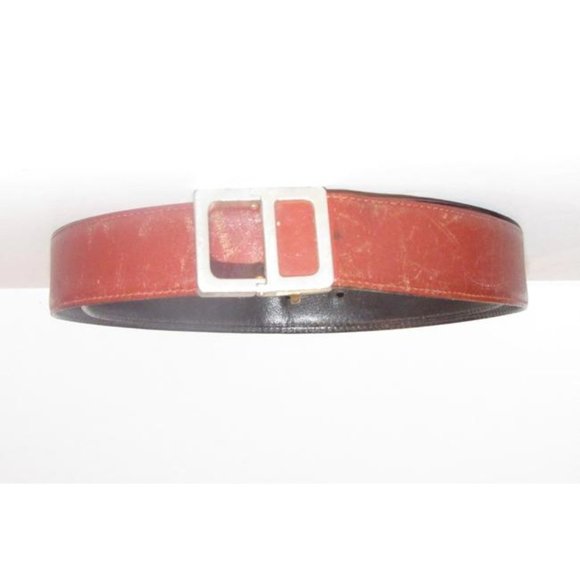 Dior Orange Gold CD Buckle Black Brown Reversible main image 4